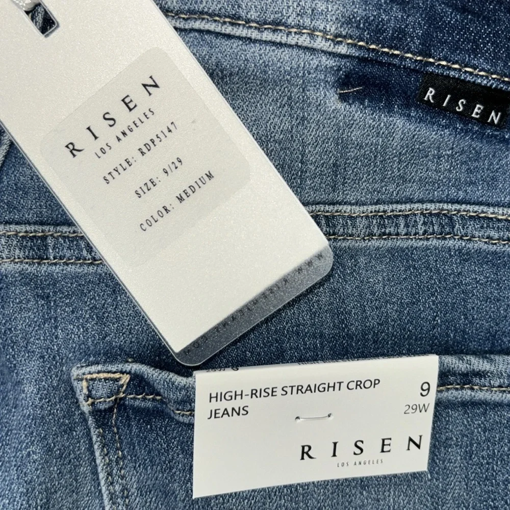 *NWT Risen High-Rise Straight Crop Jeans - Picture 6 of 7